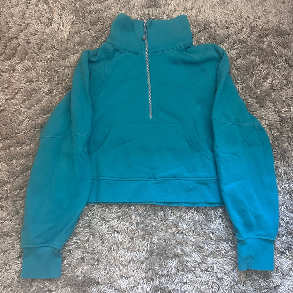 Lululemon funnel neck oversized scuba- m/l color is oceanic